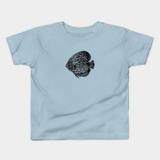 Discus Fish or Pompadour Fish - animal drawing for fish lovers Kids T-Shirt